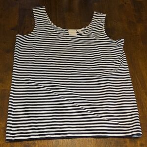 Chicos Black and White Boxy Tank Top
